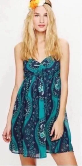 Free People Mermaid Eternal Spring Twist Baby Doll Dress thumbnail 1