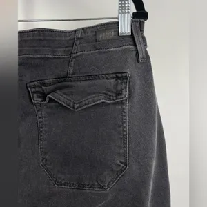 Paige Faded Mist Black Mayslie Relaxed Cropped Jogger Jean Pants Size 32‎ thumbnail 8