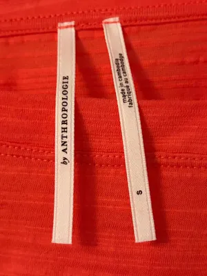 By Anthropologie square neck bright orange blouse size small thumbnail 7