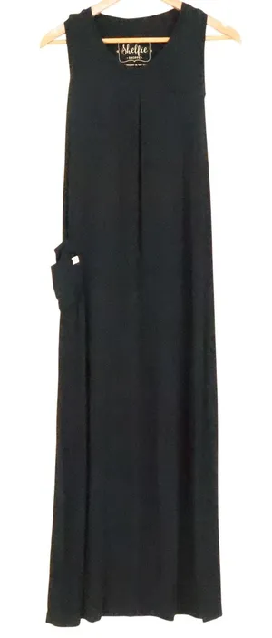 Shelfie Shoppe Black Sleeveless Maxi Dress Womens Size S Lagonlook Built-in Bra thumbnail 1