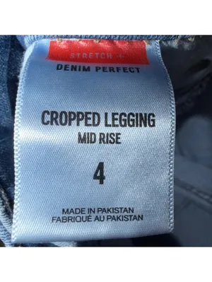 Express Cropped Legging Mid Rise Jeans Size 4 Stretch thumbnail 9