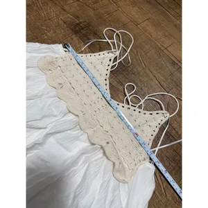 NEW ZARA crochet mini flowy beachy sundress thumbnail 5