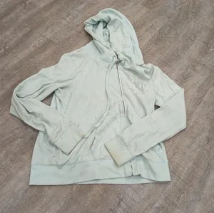 Victoria's Secret PINK Light Blue Zip Up Hoodie Size Large thumbnail 1