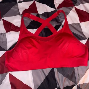 VS Pink Red high impact sports bra thumbnail 1