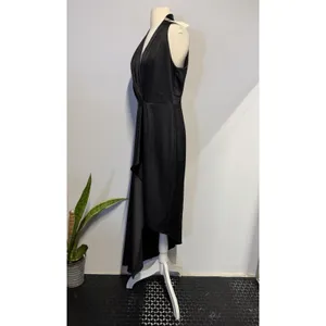 Alex Marie Black Halter High Low Cocktail Dress‎ Women's Size 6 Elegant Formal thumbnail 4