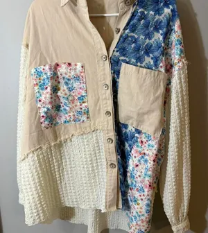 NWOT POL patchwork shacket‎ thumbnail 1