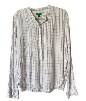 dip size XL plaid top White thumbnail 1