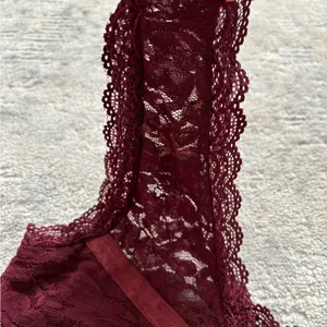 Shinestar Burgundy Sheer Lace Bodysuit Teddies Size M thumbnail 11