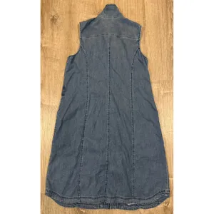 Soft Surroundings Dress Womens M Medium Denim High Point Sleeveless Button Up thumbnail 2