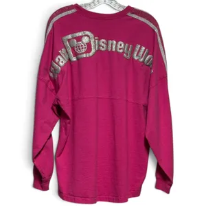 Disney Parks Spirit Jersey Walt Disney World Pink Silver Sparkle Large thumbnail 3