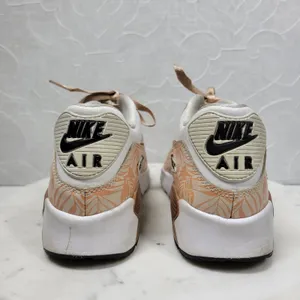 Nike Air Max 90 Print Sneakers Women 6.5 White Bronze Leather Lace Up Running thumbnail 4