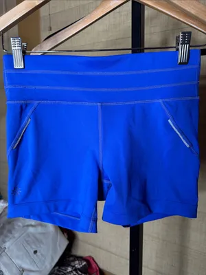 Athleta Cross It Shortie Royal Blue Compression Shorts Size Small thumbnail 3