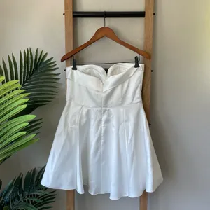 NWT Meshki White Satin Mini Eileen Dress thumbnail 3
