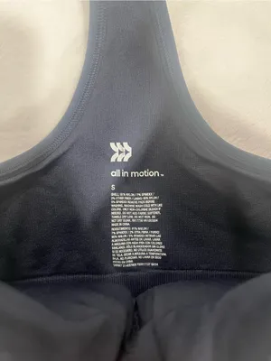 All In Motion Black Glitter Crop Tank Top Sports Bra - Size Small thumbnail 5