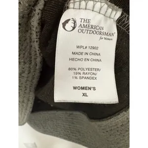 The American Outdoorsman XL Olive Green Cowl Neck Textured Pullover Top Camping thumbnail 6