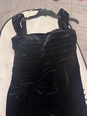 Black Velvet Azazie Dress thumbnail 3