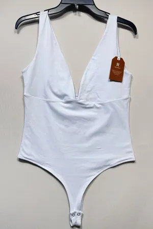 REORIA Butsmooth® V Neck Backless Bodysuits Tank Tops Thong nwt size large thumbnail 1