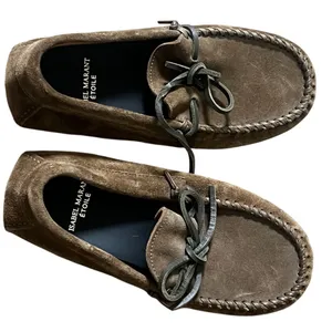 Isabel Marant Étoile Women's Suede Loafers Brown Size 5.5 Bow Detail thumbnail 5