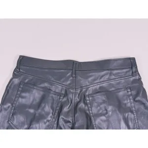 Abercrombie & Fitch Curve Love Vegan Leather Dad Shorts Size 32 Black Biker Moto thumbnail 6