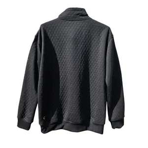 Zyia NWT Active Black‎ Quilted Snap Pocket Sweatshirt Mock Neck Pullover XXL thumbnail 4