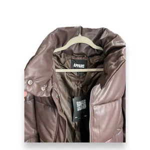 APPARIS Jemma Brown Puffer‎ Coat Size Large Faux Leather NWT thumbnail 5