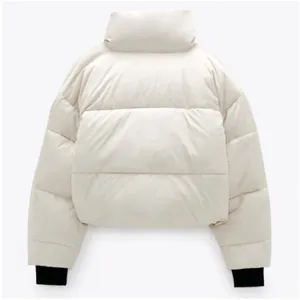 ZARA NWT oyster white water repellent puffer jacket thumbnail 7