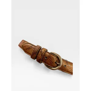 American Vintage Vintage Genuine Snakeskin Leather Belt Brown Python S/M 29–33” thumbnail 6