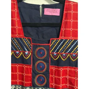 MSM Floral Embroidered Boho Maxi Dress Cottagecore Indie Retro Folk Whimsy‎ thumbnail 4