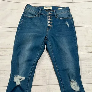 Pacsun high rise ankle skinny button up jeans thumbnail 1