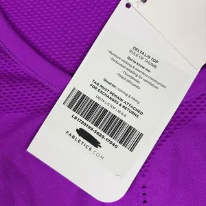 Fabletics‎ Delta Shirt Womens Medium Purple Long Sleeve V-Neck Moisture Wicking thumbnail 4