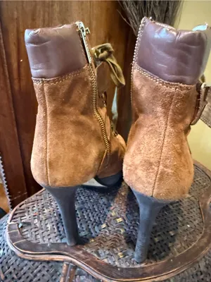 Michael Kors Chestnut Suede Lace-Up Ankle Boots thumbnail 4