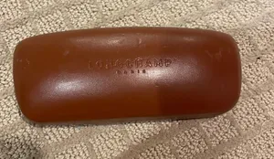 Longchamp Cognac Brown Leather Sunglass Case thumbnail 1