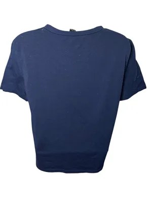 Shein Touchdown Season Football Graphic T-Shirt Short Sleeve Navy M thumbnail 4