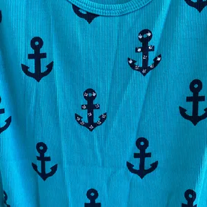 Primp Y2K Blue Rhinestone Anchor Tank Top Size Medium thumbnail 5