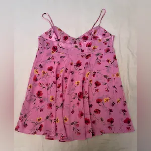 Victoria's Secret Pink Floral Satin Slip Chemise thumbnail 4