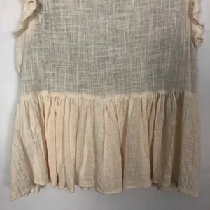 Umgee Womens Top Large Cotton Animal Print Gauzy Ruffle Hem Cottagecore Relaxed thumbnail 8