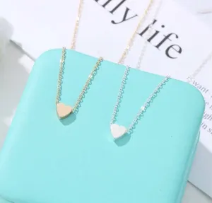 2pcs 925 Alloy Chokers Necklaces Women's Love Pendant Set - Gold & Silver thumbnail 2