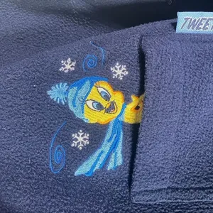Looney Tunes Tweety Bird‎ Fleece Shirt Jacket Womens Small Embroidered Cartoon thumbnail 2