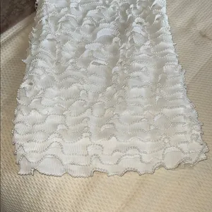 NWOT Special Gianni Bini Strapless White Pearl Ruffle Trimmed and Textured Dress thumbnail 5