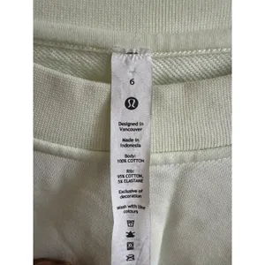 Lululemon Perfectly Oversized Crew Sweater Size 6 Workout Comfortable Neon Green thumbnail 4
