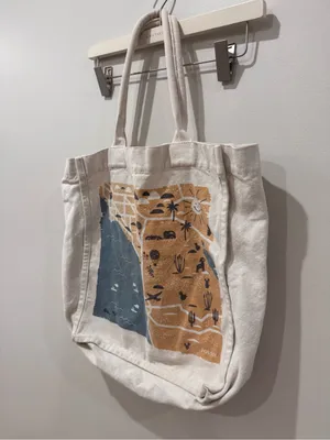 Fossil Canvas Coastal Tote Shoulder Bag Cottagecore thumbnail 2