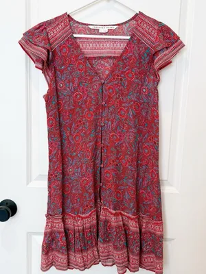 Veronica Beard Womens Boho Mini Dress Size XS‎ Resort Travel Summer thumbnail 1