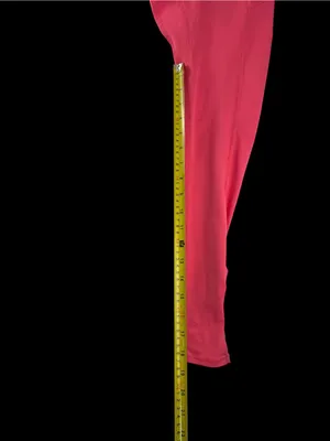 Free People Bright Pink High-Waist Leggings with Ruched Ankles thumbnail 2
