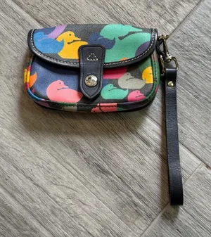 Dooney & Bourke Y2K Vintage Multi-Color Wonder Duck Wristlet Made In USA thumbnail 1