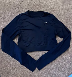 Navy  long sleeve top thumbnail 1