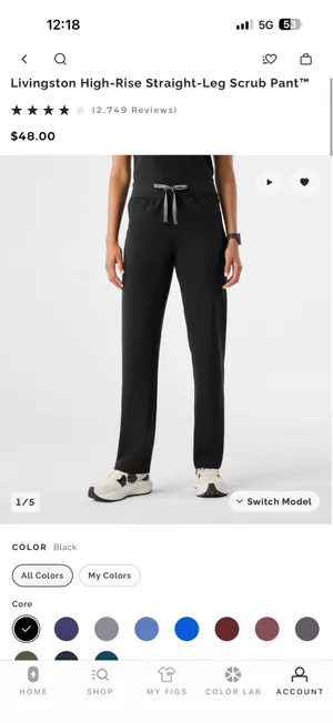FIGS High-Waisted Livingston Scrub Pants thumbnail 3