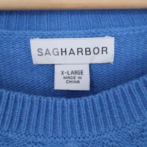 Sag Harbor Sweater Womens XL Sapphire Blue Diamond Cable Knit NEW thumbnail 2