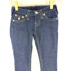 True Religion Joey Bootcut Jeans Indigo Blue Flap Pocket Size 24 thumbnail 2