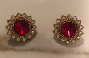 Urban Outfitters Red Retro Stud Earrings thumbnail 3