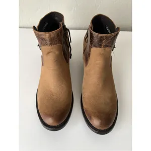 J.B. Dillon leather leather distressed western ankle boots NEW 10 thumbnail 5